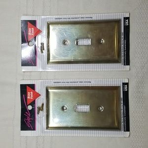 Brass Lightswitch Covers, VINTAGE SETB10